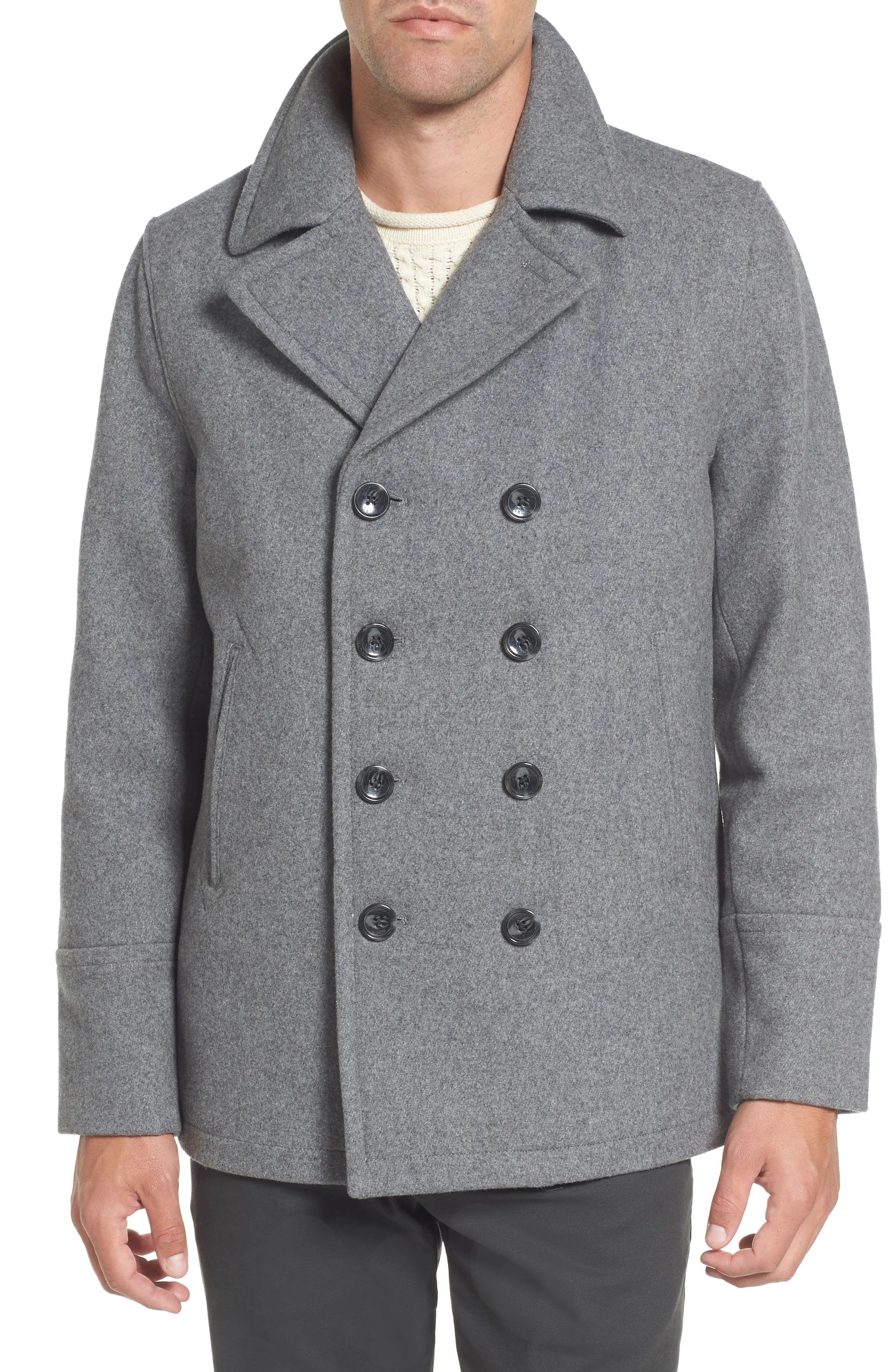 Wool Blend Double Breasted Peacoat | Nordstrom