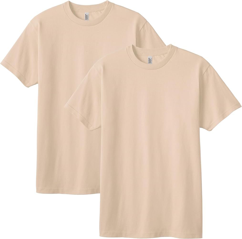 American Apparel Unisex Heavyweight Cotton T-Shirt, Style G1301/G1301GD, 2-Pack | Amazon (US)