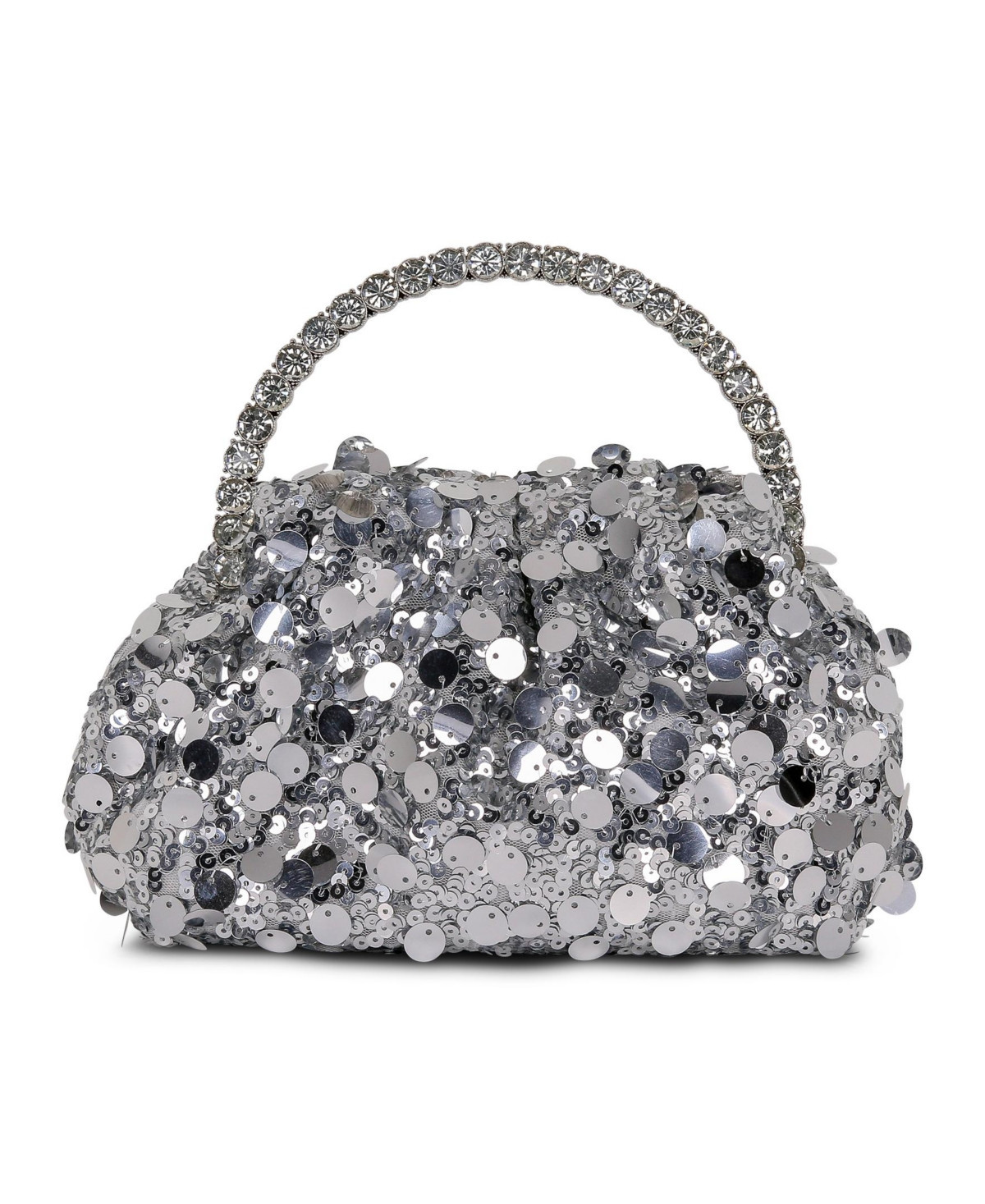 Woman's Dolly Sequin Clutch Bag - Silver | Macy's