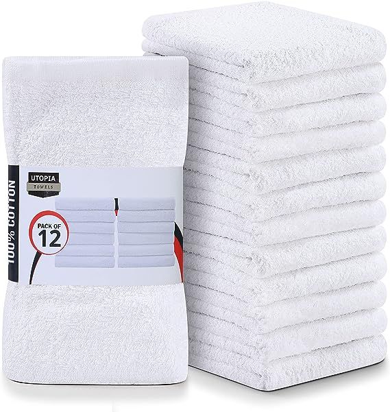Utopia Towels Kitchen Bar Mops Towels, Pack of 12 Towels - 16 x 19 Inches, 100% Cotton Super Abso... | Amazon (US)