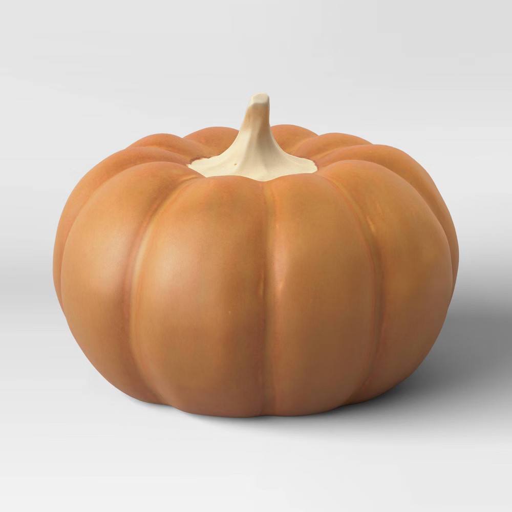Medium Ceramic Pumpkin Honey - Threshold | Target