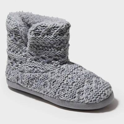 Women's dluxe by dearfoams Calandra Slippers - Gray | Target