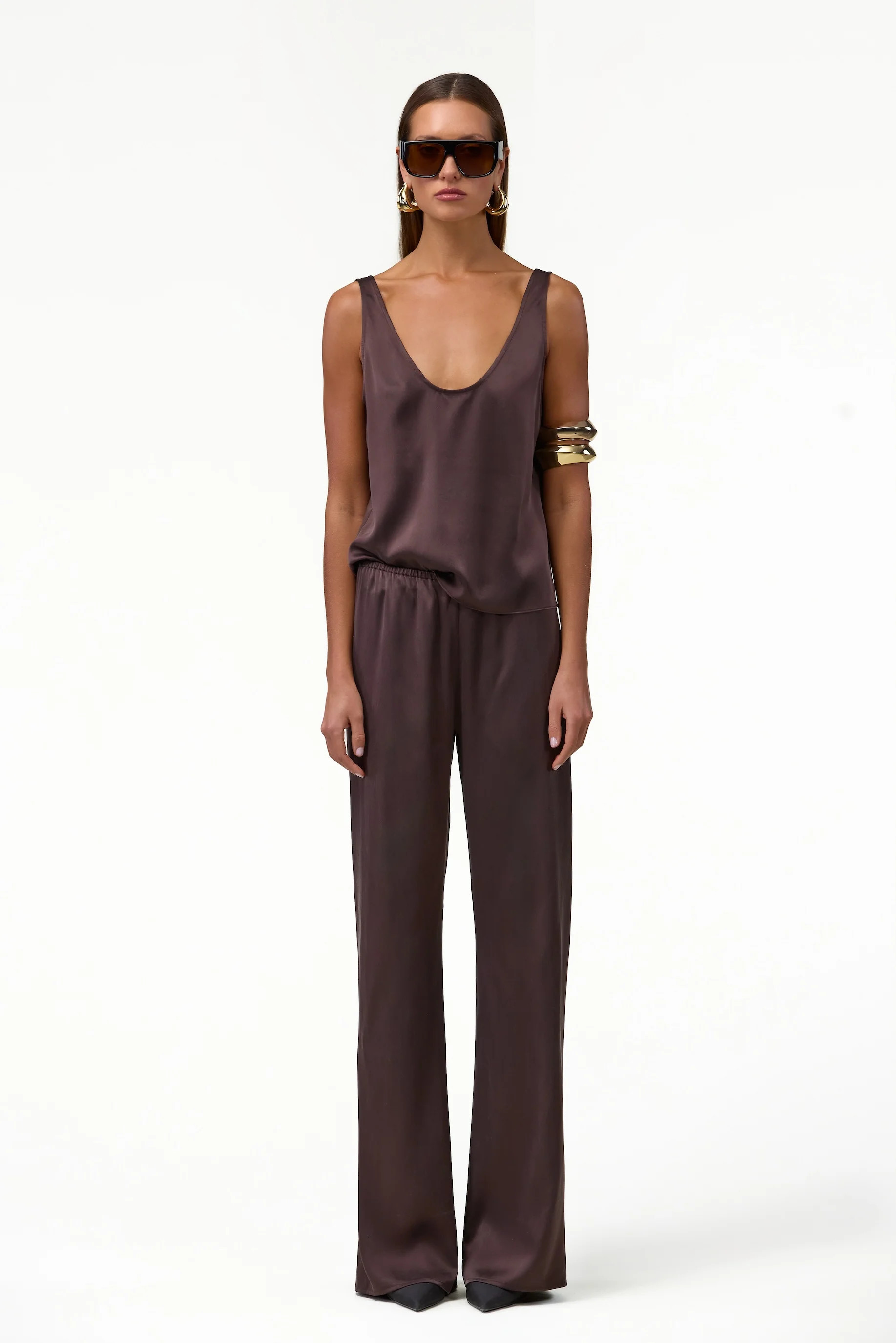 Silk Pant (Chocolate Brown) | SAME