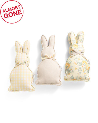 Set Of 3 Shabby Bunny Shaped Pillows | TJ Maxx