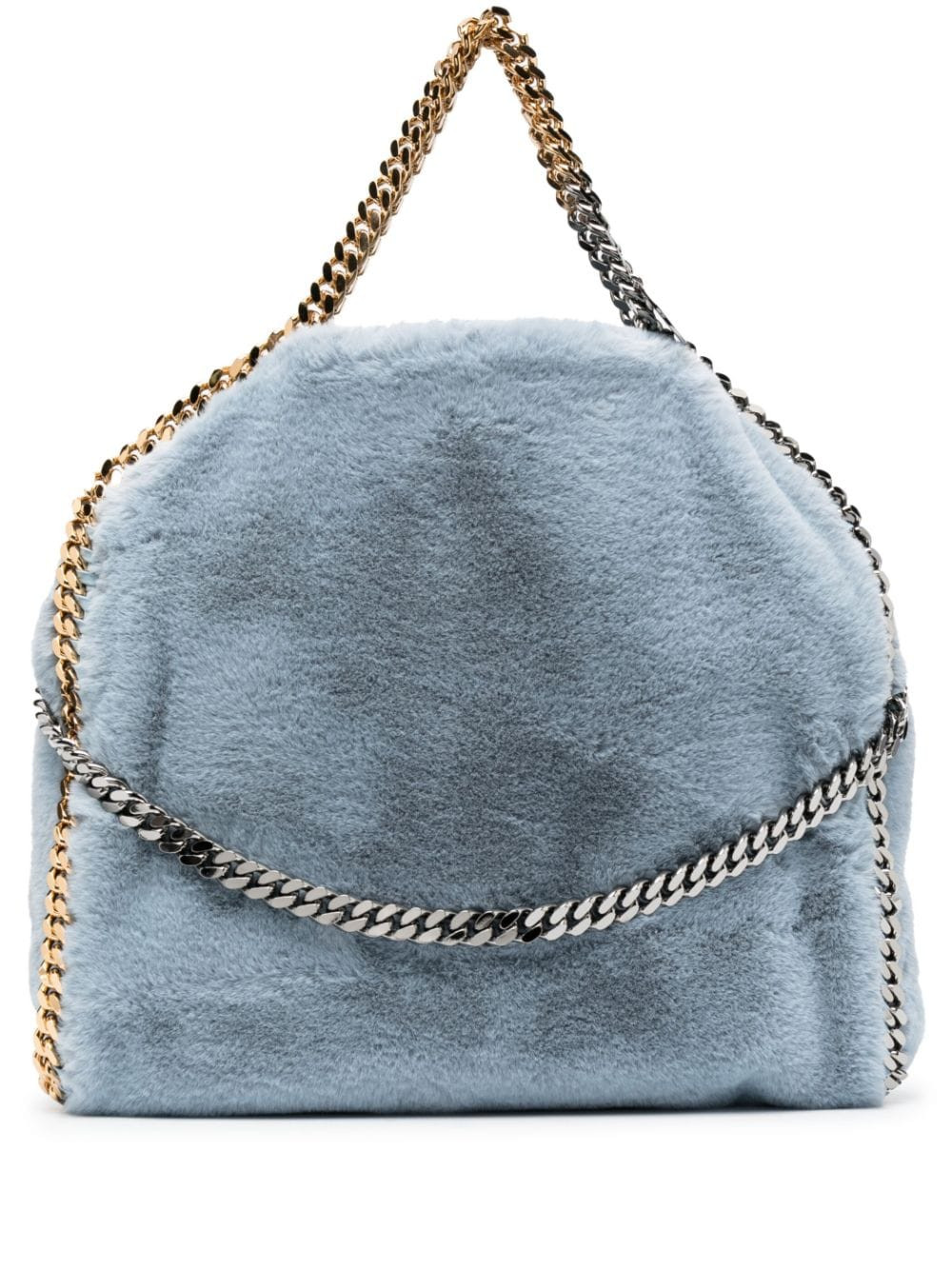 Stella McCartney Falabella faux-fur tote bag - Blue | Farfetch Global