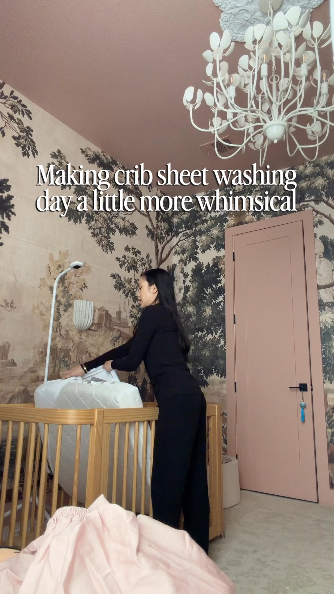 Change my daughter’s crib sheets with me! We like to do fresh sheets and I’ll put her favorite stuffed animals back in along with her pillow and blanket  

#LTKmomlife #LTKKids #LTKBaby