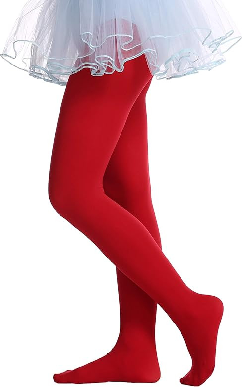 EVERSWE Girls Tights, Semi Opaque Footed Tights, Microfiber Tights | Amazon (US)