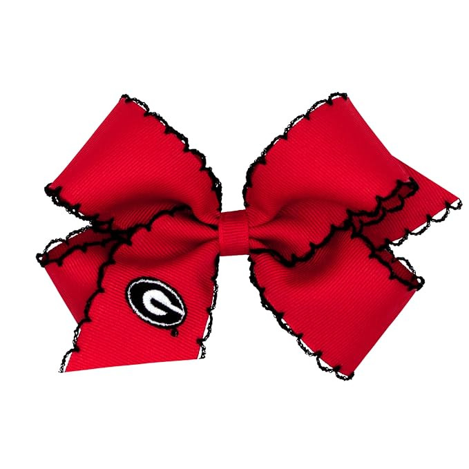 Divine Creations Girls' Collegiate Themed Game Day Logo Print Hair Bow by Wee Ones on a WeeStay C... | Amazon (US)