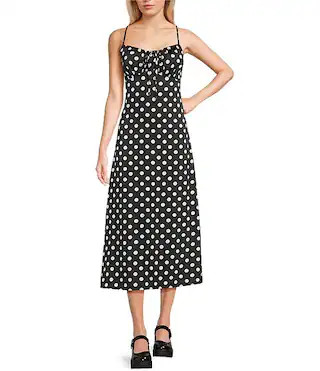 Polka Dot Print Midi Dress | Dillard's