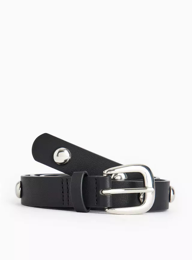 Black & Silver Dome Stud Belt M | Tu Clothing
