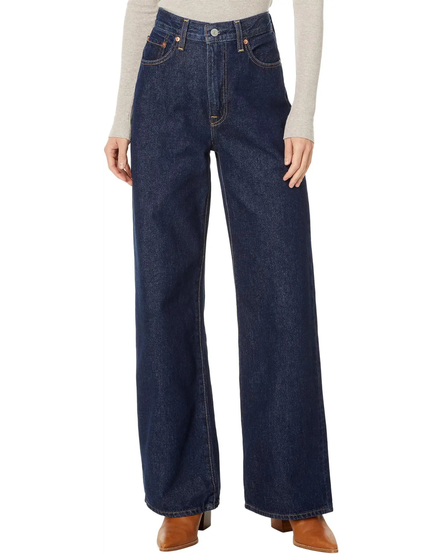 Ribcage Wide Leg Jeans | Zappos