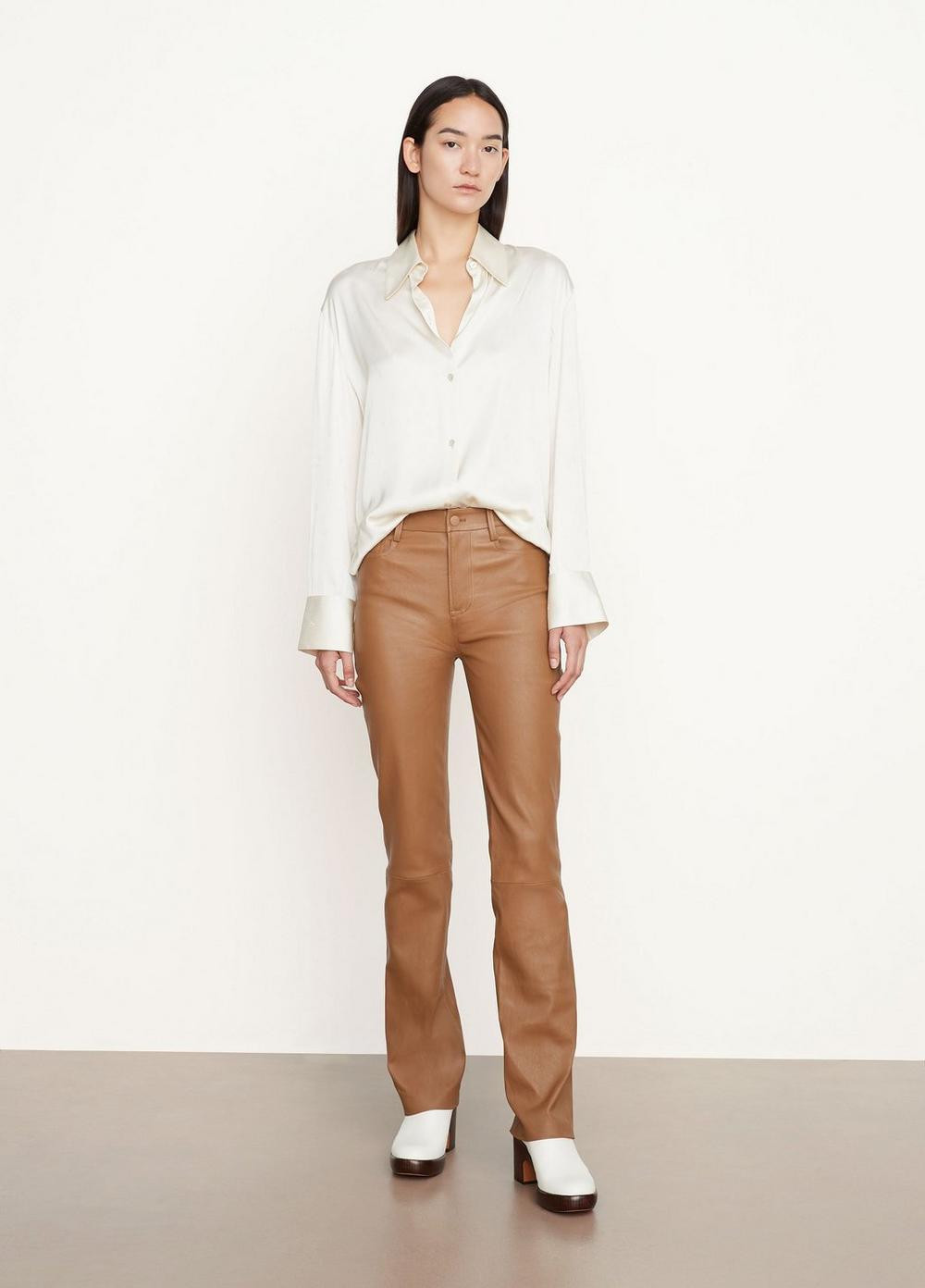Stretch Boot Cut Leather Pant | Vince LLC