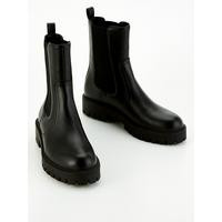 Mango Faux Leather Chelsea Boots | Very (UK)