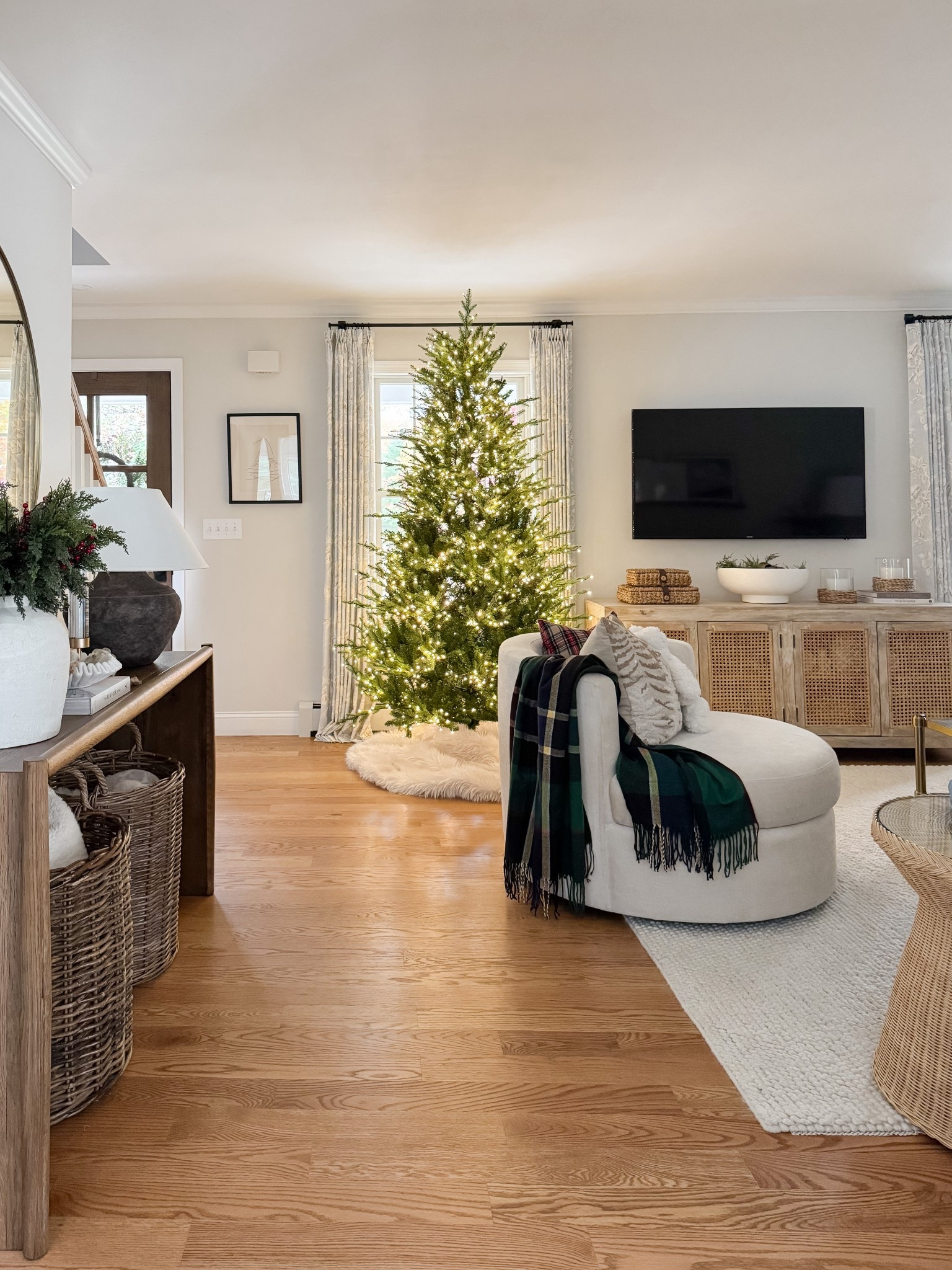 Classic Christmas living room styling holiday home decor home favorites cozy Christmas tree styling neutral home coastal decor sherricalnanhome

#LTKStyleTip #LTKHome #LTKHoliday