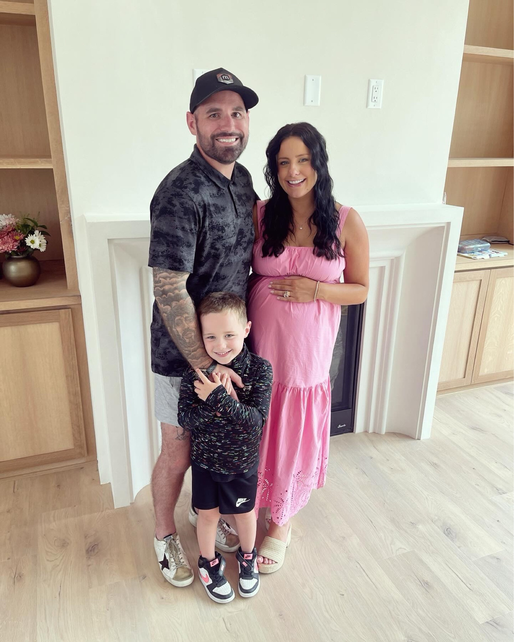 Pink baby shower dress and wedge heels! 

#LTKBaby #LTKBump #LTKFamily