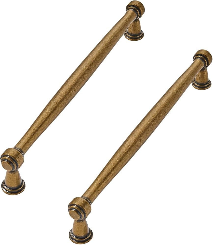 5 Pack 10inch(256mm) Center to Center Antique Brass Cabinet Pulls Handles for Cabinets Cupboard S... | Amazon (US)