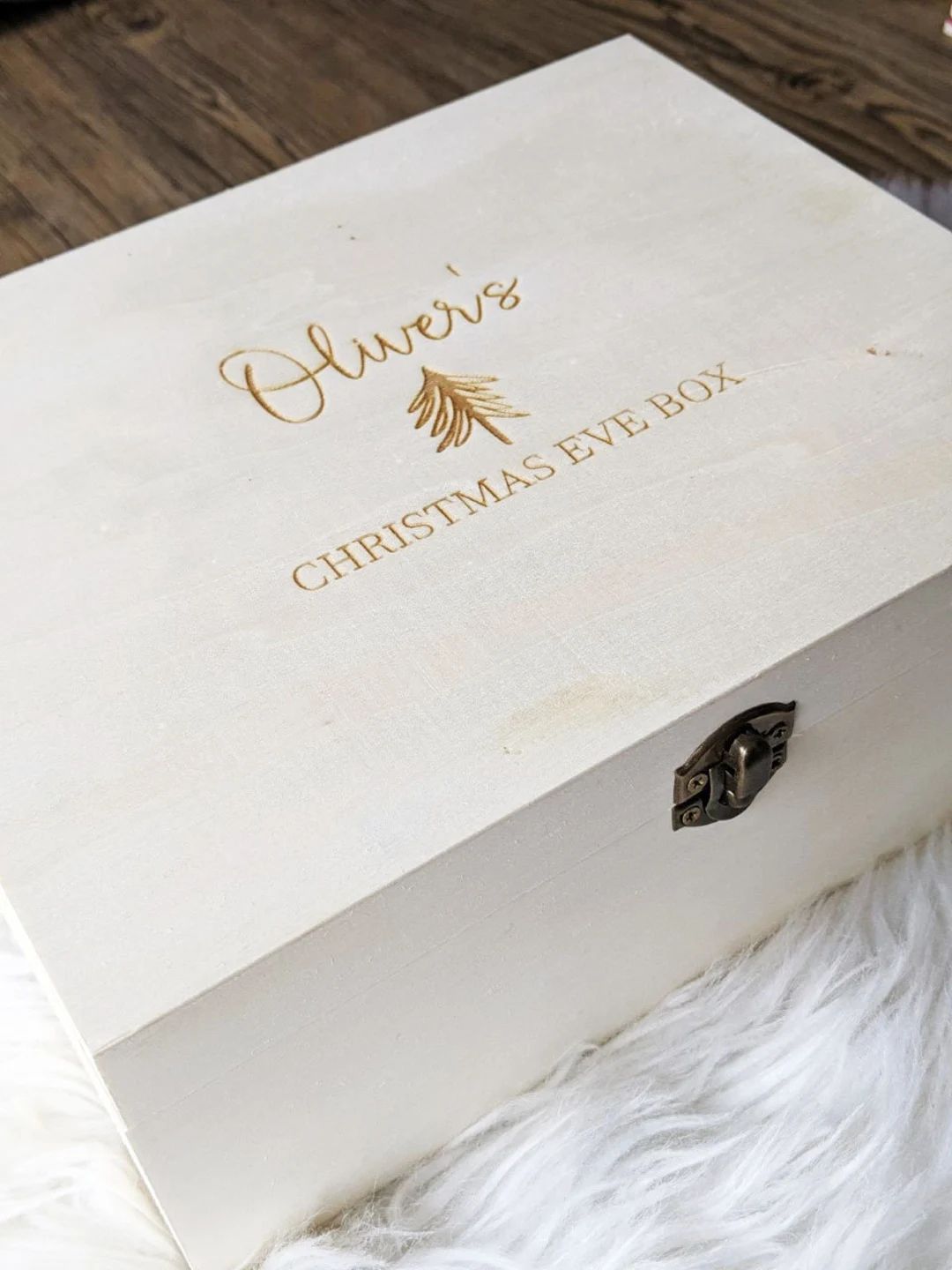Personalised Christmas Eve Box Christmas Tree Wooden Laser - Etsy | Etsy (US)