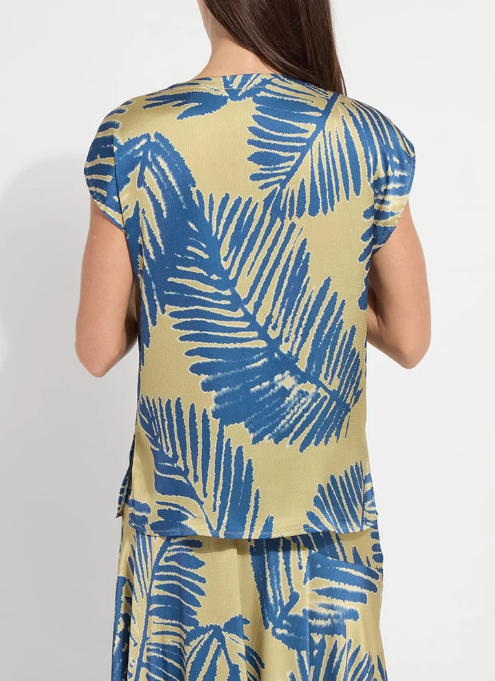 Catriona Tulip Sleeve Printed Top | Lysse NY