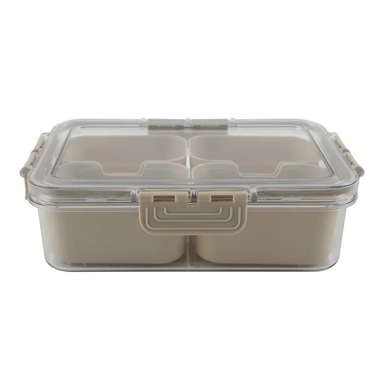 Cook with Color 4-Compartment Mini Snack Box Food Storage Carrier, Charcuterie Container, Portabl... | Walmart (US)