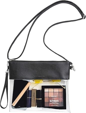 Vorspack Clear Crossbody Purse Stadium Approved PU Leather Clear Concert Bag | Amazon (US)