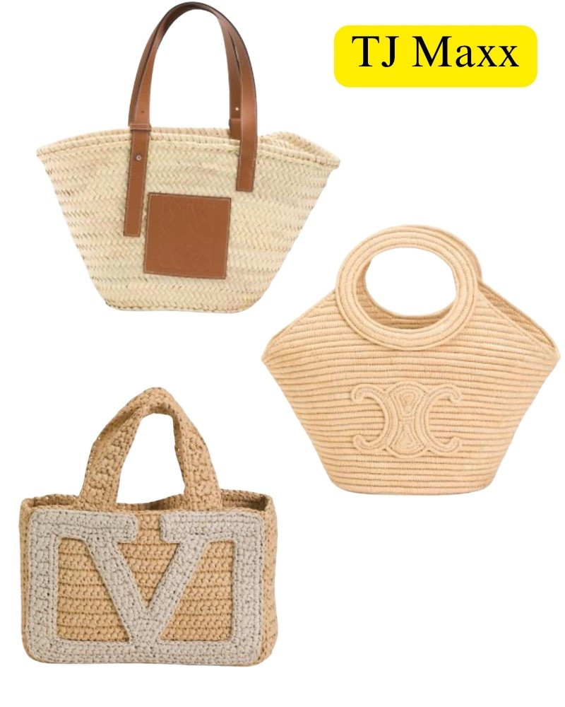 Designer handbags on sale at TJ Maxx, raffia, Celine, Valentino, Loewe, spring, summer, luxury.

#LTKSaleAlert #LTKTravel