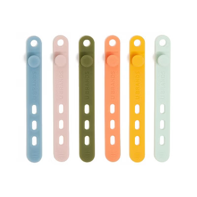 U Brands 6ct Silicone Cord Bands Comfort Nostalgia | Target