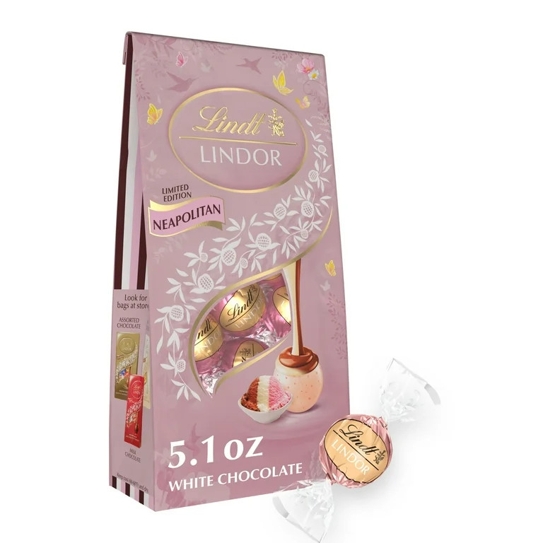 Lindt LINDOR Easter Neapolitan White Chocolate Candy Truffles, Easter Gifting, 5.1 oz. Bag | Walmart (US)