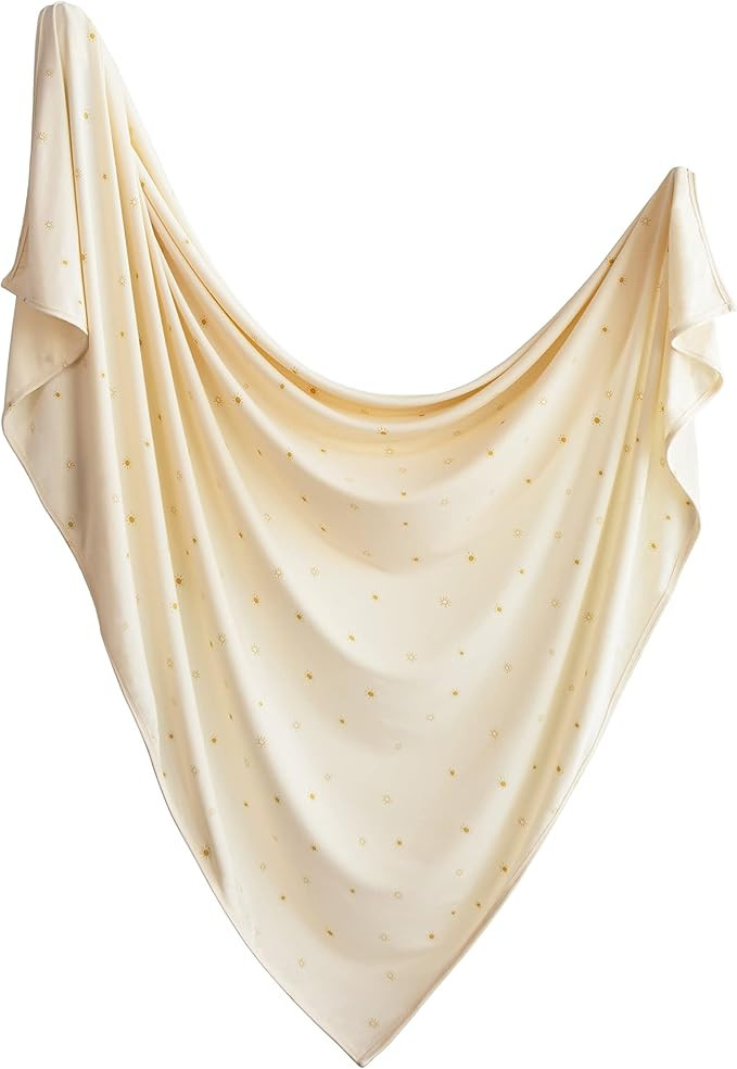 mushie Stretchy Baby Swaddle Blanket | Extra Soft & Snug Fit | 47"x47" (Sun) | Amazon (US)