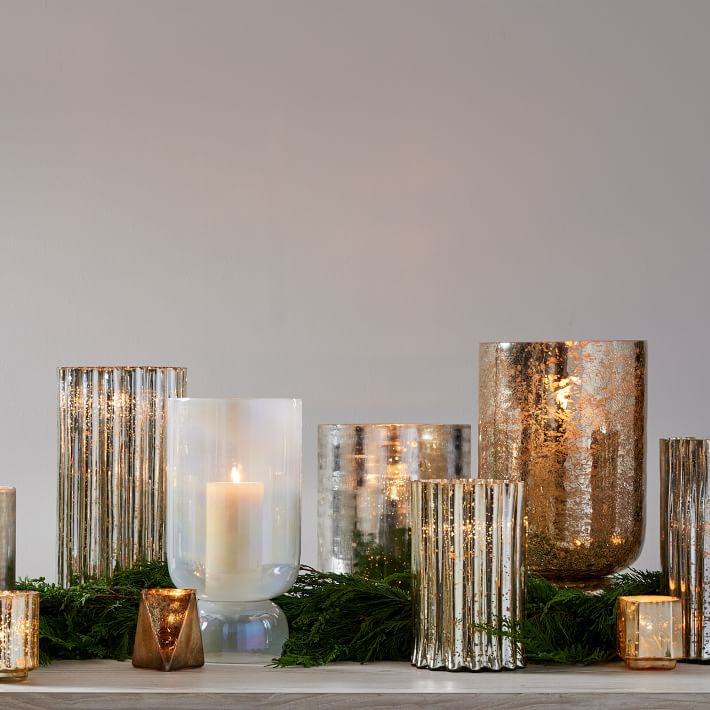 Mercury Pedestal Candleholders - Gold | West Elm (US)