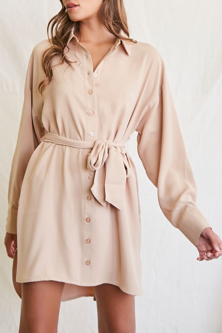 Tie-Waist Shirt Dress | Forever 21 | Forever 21 (US)