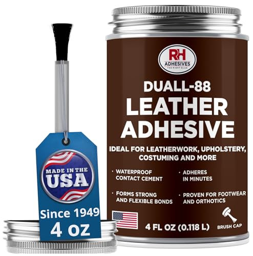 Duall-88 Leather Adhesive, 4 oz. can - Leather Repair Glue, Crafting, DIY, Upholstery, Waterproof... | Amazon (US)