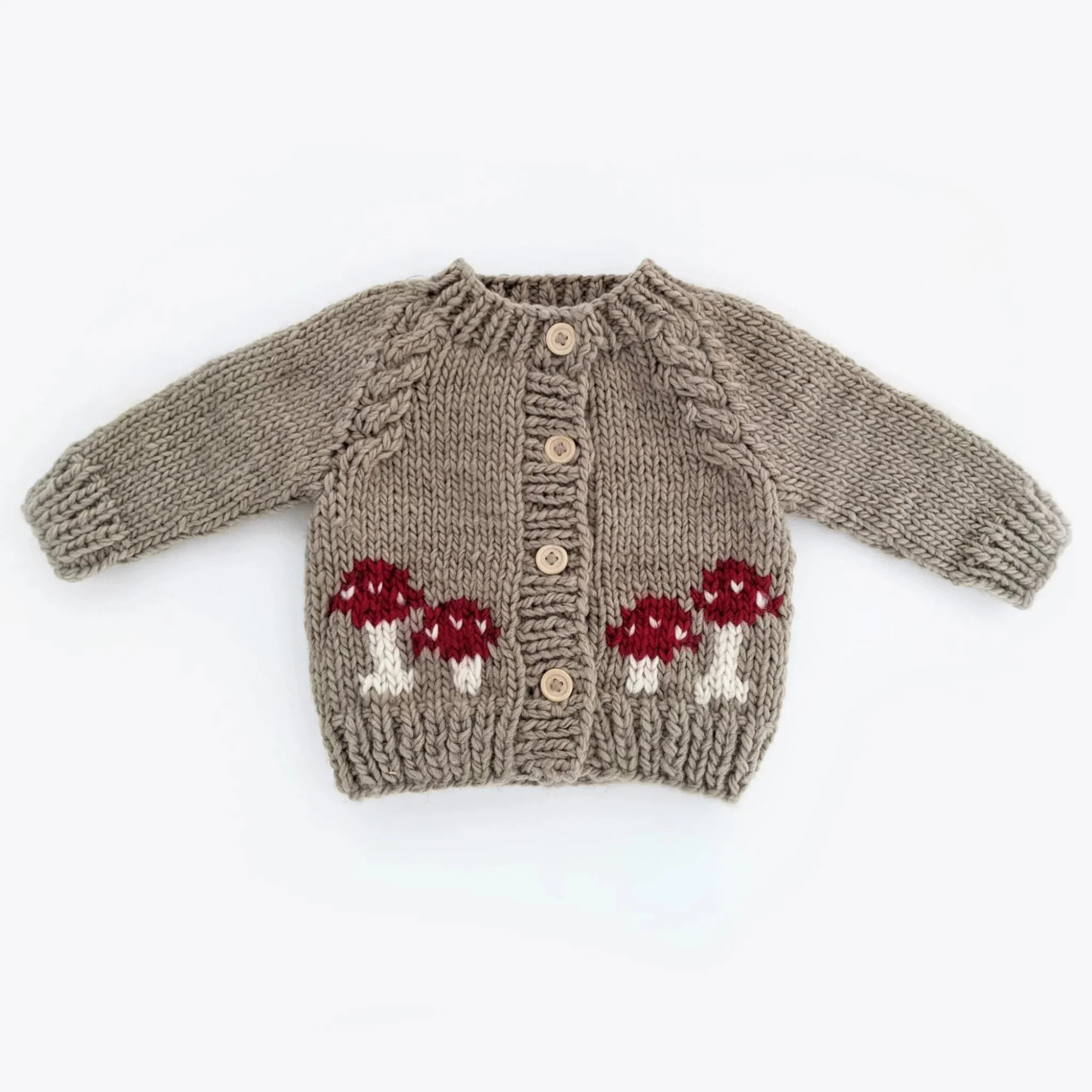 Mushroom Cardigan Knit Sweater | SpearmintLOVE