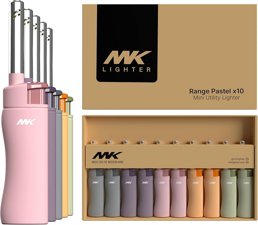 MK 10PCS Windproof Flame Lighters, Ideal for BBQ, Camping/Outdoor, Butane Refillable Multipurpose... | Amazon (US)