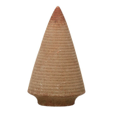 5-1/2" Round x 9-1/2"H Stoneware Tree, Distressed Terra-cotta & Moss Finish | Burke Decor