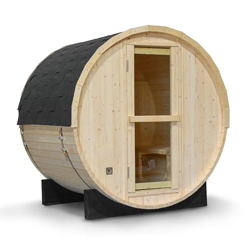 Polar Revive Barrel Sauna, Pinewood Outdoor Sauna for 2-4 People, 72x59 inches | Amazon (US)