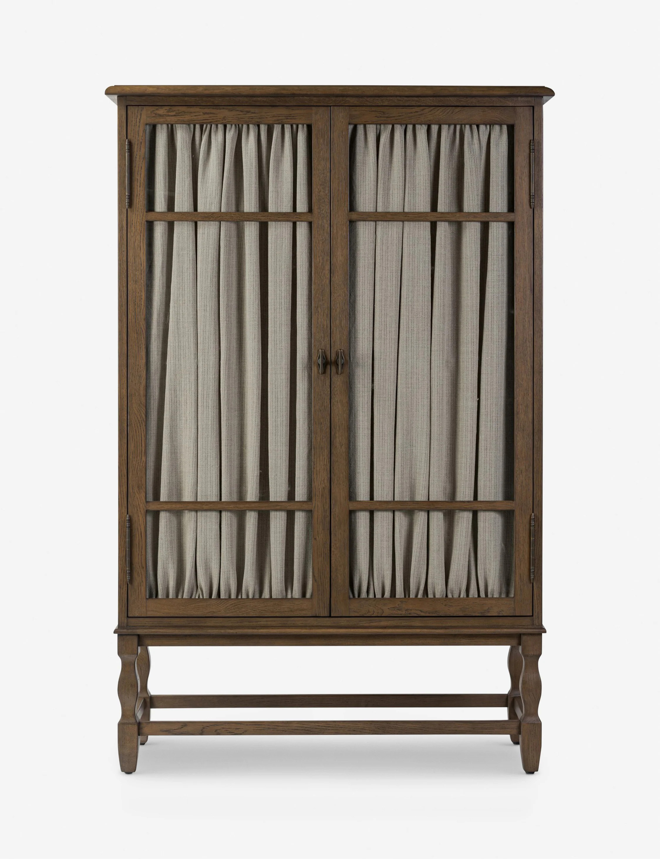 Finley Curio Cabinet by Amber Lewis x Four Hands, Brown | Lulu and Georgia 