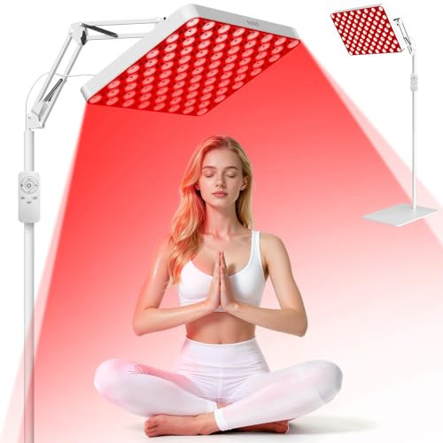 SUXIO Red Light Therapy for Face & Body, 165 Red LED Therapy Lamp, Red Light Therapy Panel with Remote, Deep 660nm - 820nm Near Infrared Light Therapy for Body | Amazon (US)