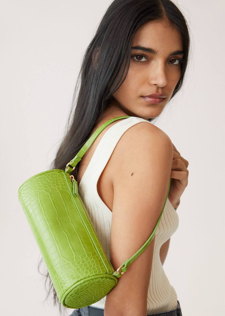 Cylinder baguette bag | MANGO (US)