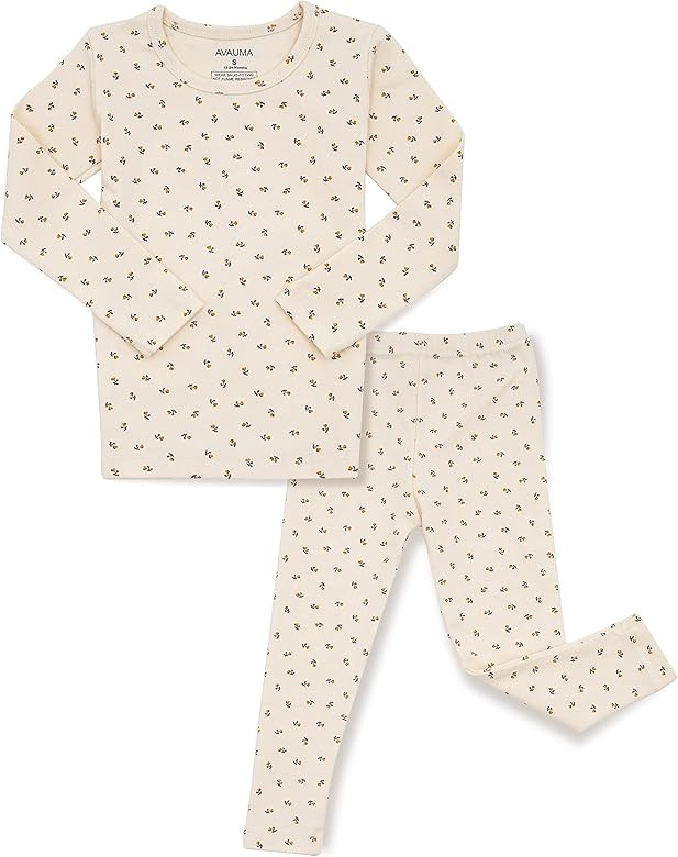 AVAUMA Baby Boys Girls Pajama Set 6M-7T Kids Cute Toddler Snug fit Pattern Design Pjs Cotton Slee... | Amazon (US)
