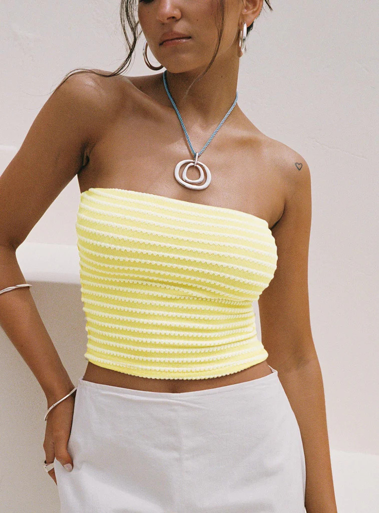Millert Tube Top Yellow | Princess Polly US