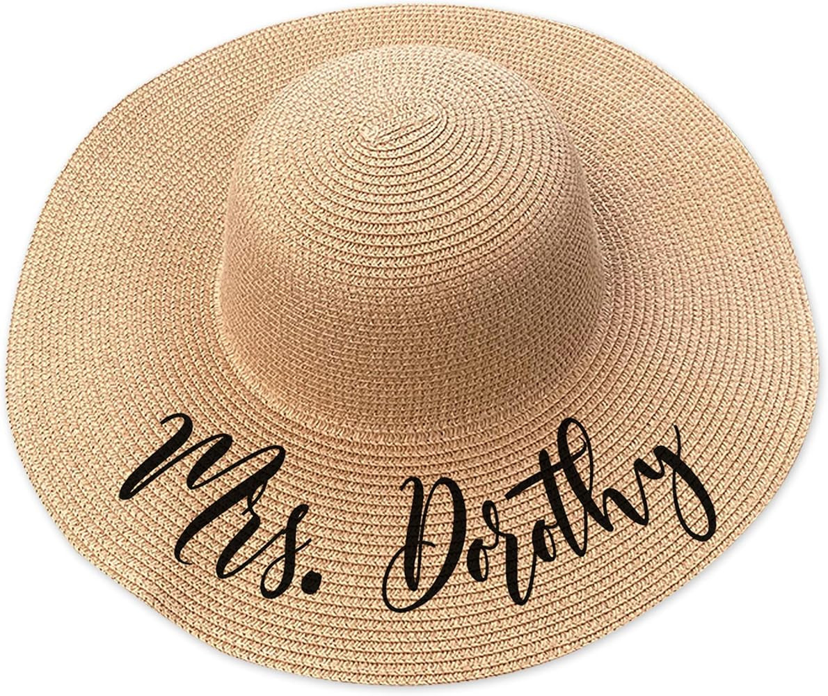 Personalized Bachelorette Floppy Sun Hat Bridal Wedding Party Summer Beach Hat | Amazon (US)