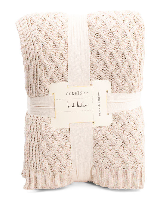 Wave Check Knit Blanket | TJ Maxx