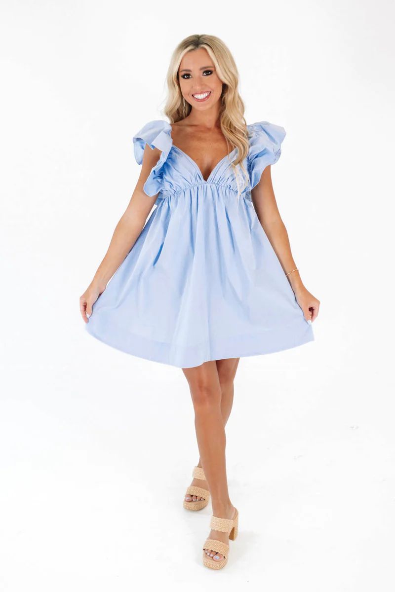 Always On My Mind Dress - Blue | The Impeccable Pig