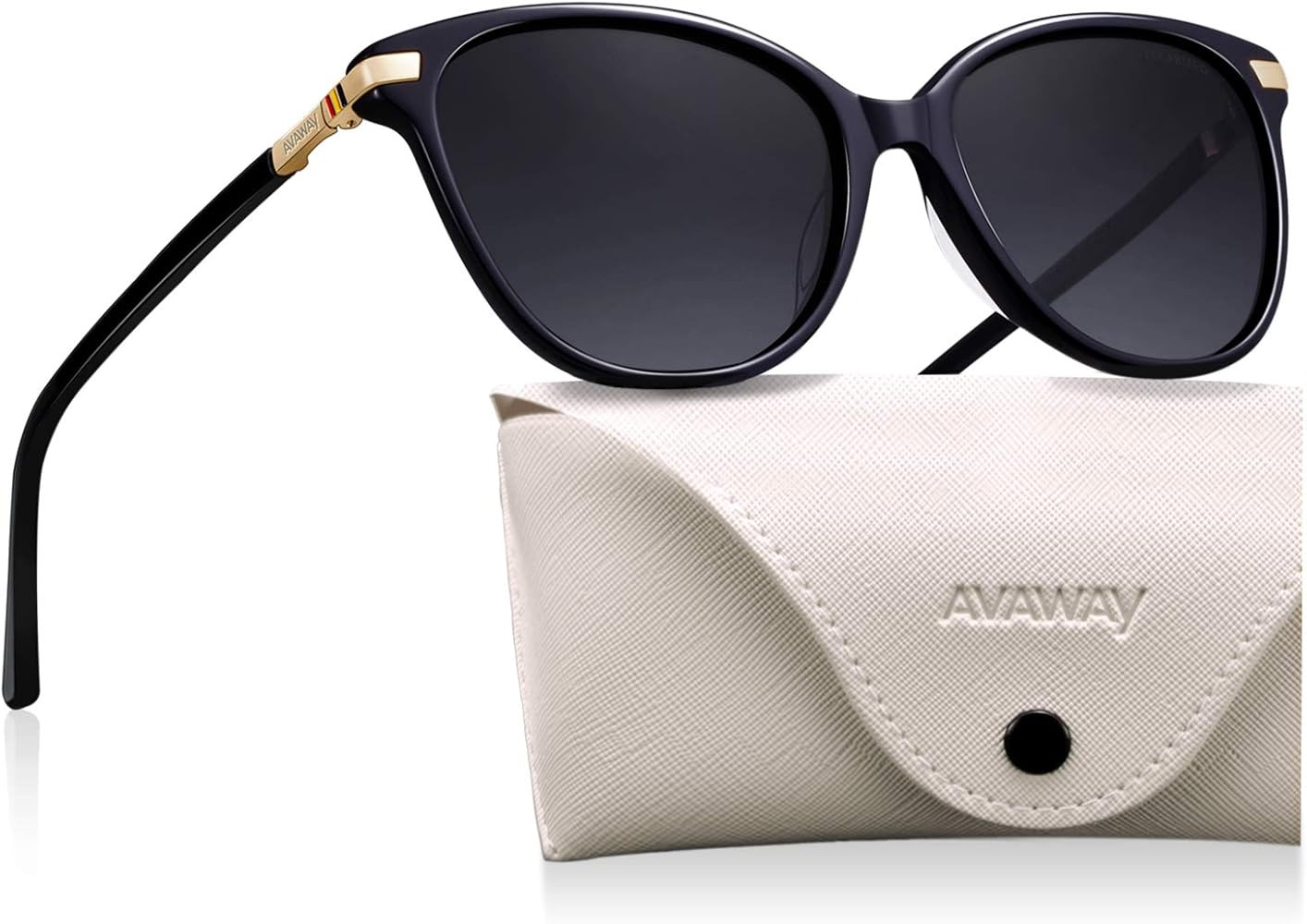 AVAWAY Womens Cat Eye Sunglasses Polarized - Stylish Acetate Frame UV400 Protection for Driving T... | Amazon (US)