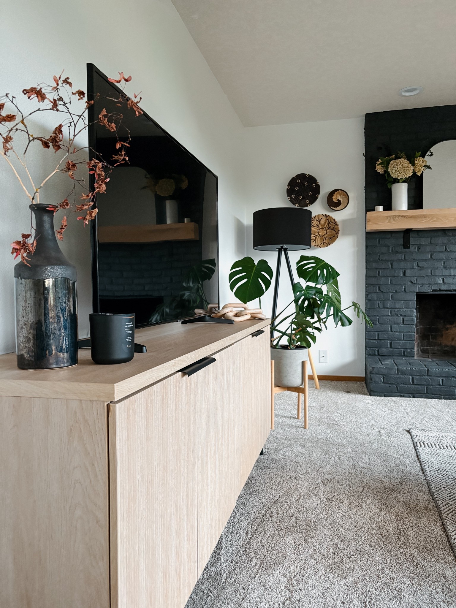 The natural wood included console table took my living room to the next level previously I use just a low bench and never really had the right proportion. This is now one of my favorite living room pieces and adds to the organic modern aesthetic a little tricky to put together but worth it.

#LTKHome #LTKSaleAlert