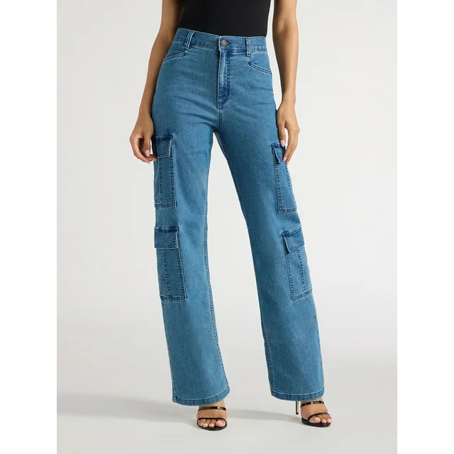 Sofia Jeans Women's Diana Cargo Pants, 33.5" Inseam, Sizes 2-20 - Walmart.com | Walmart (US)
