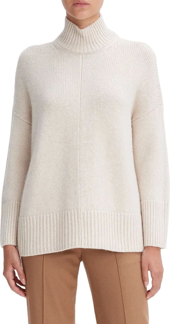Oversize Wool & Cashmere Turtleneck Tunic Sweater | Nordstrom
