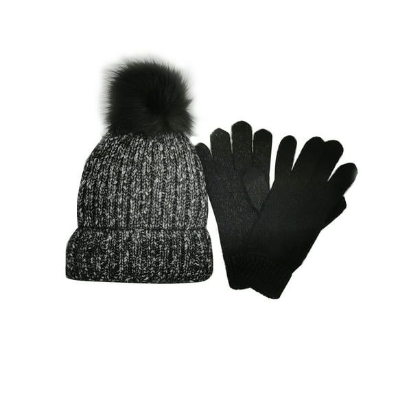 Time and Tru Women's Beanie Hat and Gloves, 2-Piece Set - Walmart.com | Walmart (US)