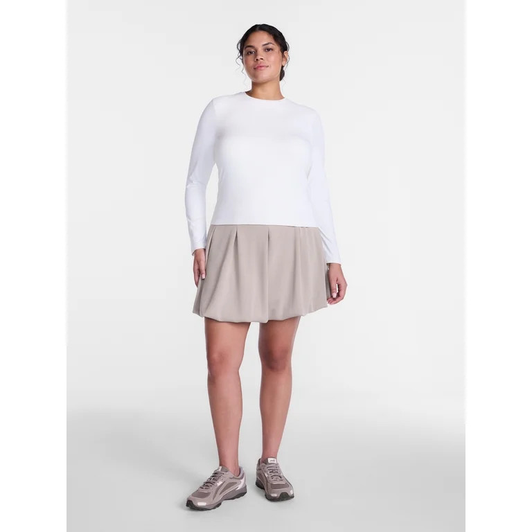 Avia Women's Pique Knit Pleated Bubble Hem Skort, Sizes XS-XXXL | Walmart (US)