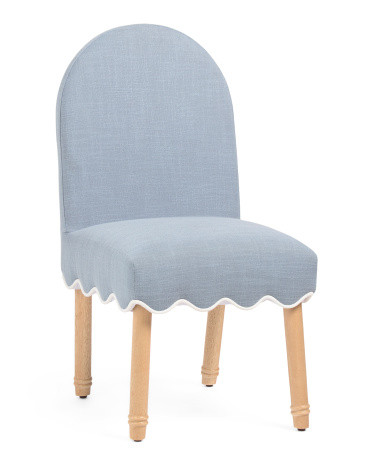 20x37 Waverly Scalloped Bottom Curved Back Dining Chair | TJ Maxx